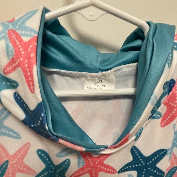 Starfish hooded dress Sz 5/6 - Picture 4 of 4
